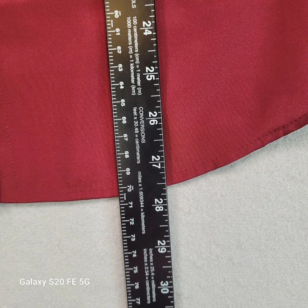 J Crew‎ Sleeveless Button Down Blouse Maroon Red Size 4 08207